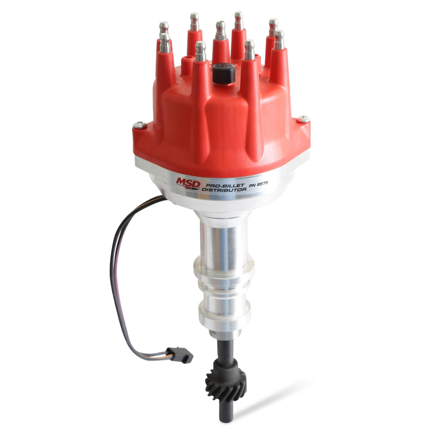 Small Diameter MSD 8579 Pro-Billet Distributor, Iron Gear