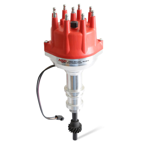 Small Diameter MSD 8579 Pro-Billet Distributor, Iron Gear