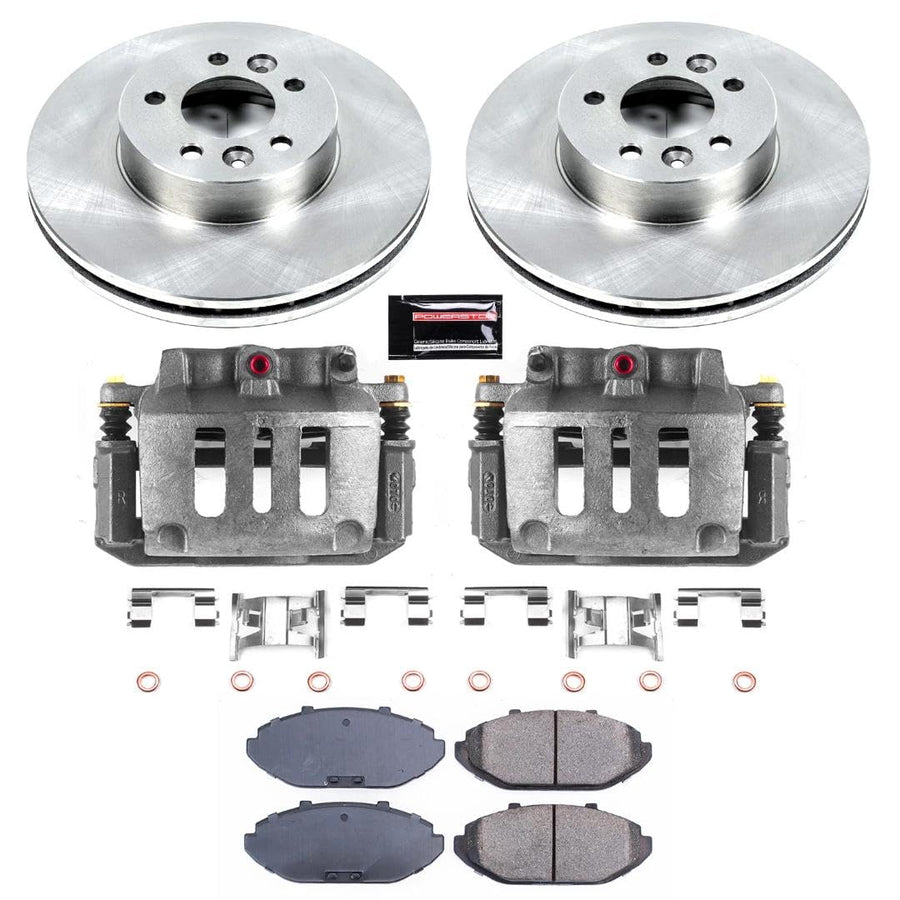 Power Stop KCOE1336 Front & Rear Autospecialty Caliper Brake Kit- Brake Rotors, Ceramic Brake Pads and Brake Calipers For Ford Crown Victoria, Lincoln Town Car, Mercury Grand Marquis [Model Specific]