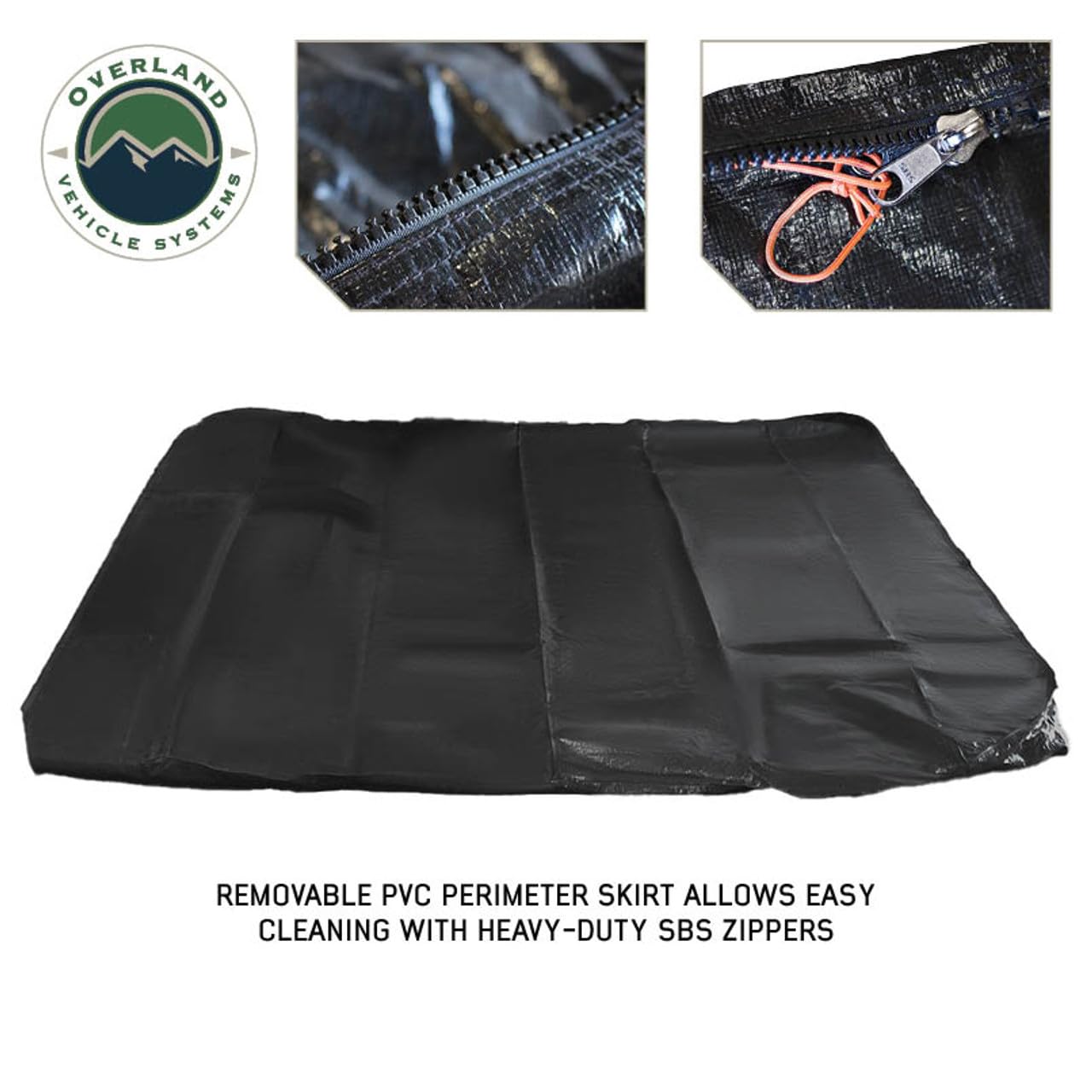 Overland Vehicle Systems Nomadic 270/180 Degree HD Awning Annex Room Enclosure – Grey Body with Green Trim – Heavy Duty Outdoor Shelter for Camping, Overlanding, SUVs & Trucks