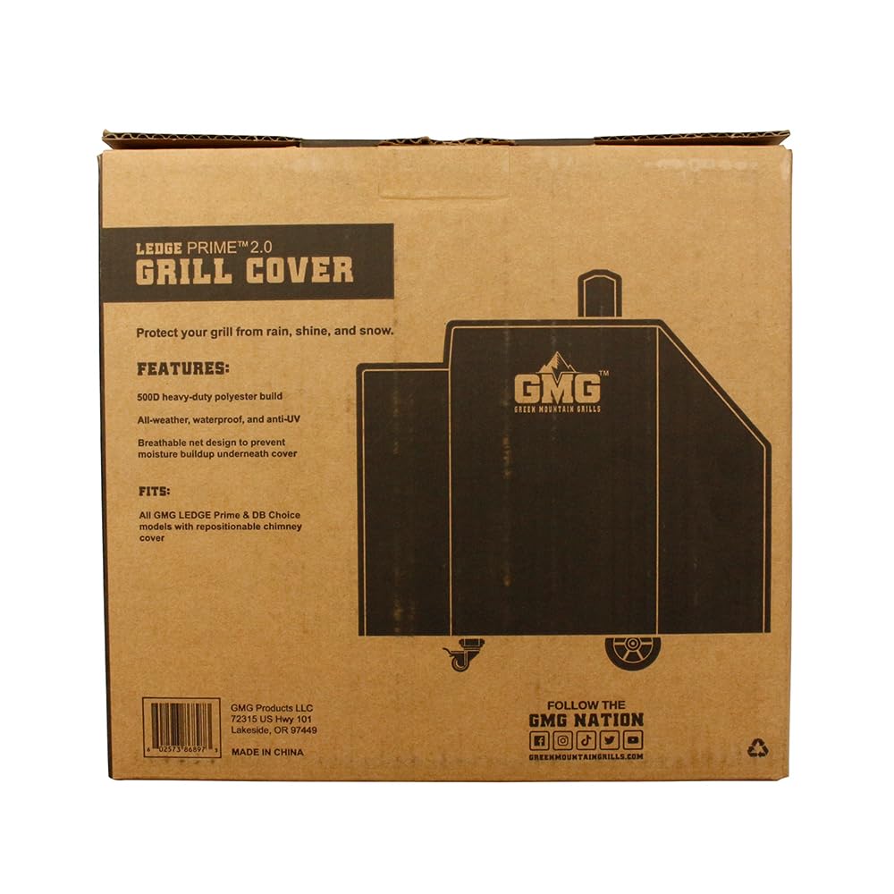 Green Mountain Grills Ledge Cover Prime & DB Choice Models Weather Resistant, Black, GMG-6044