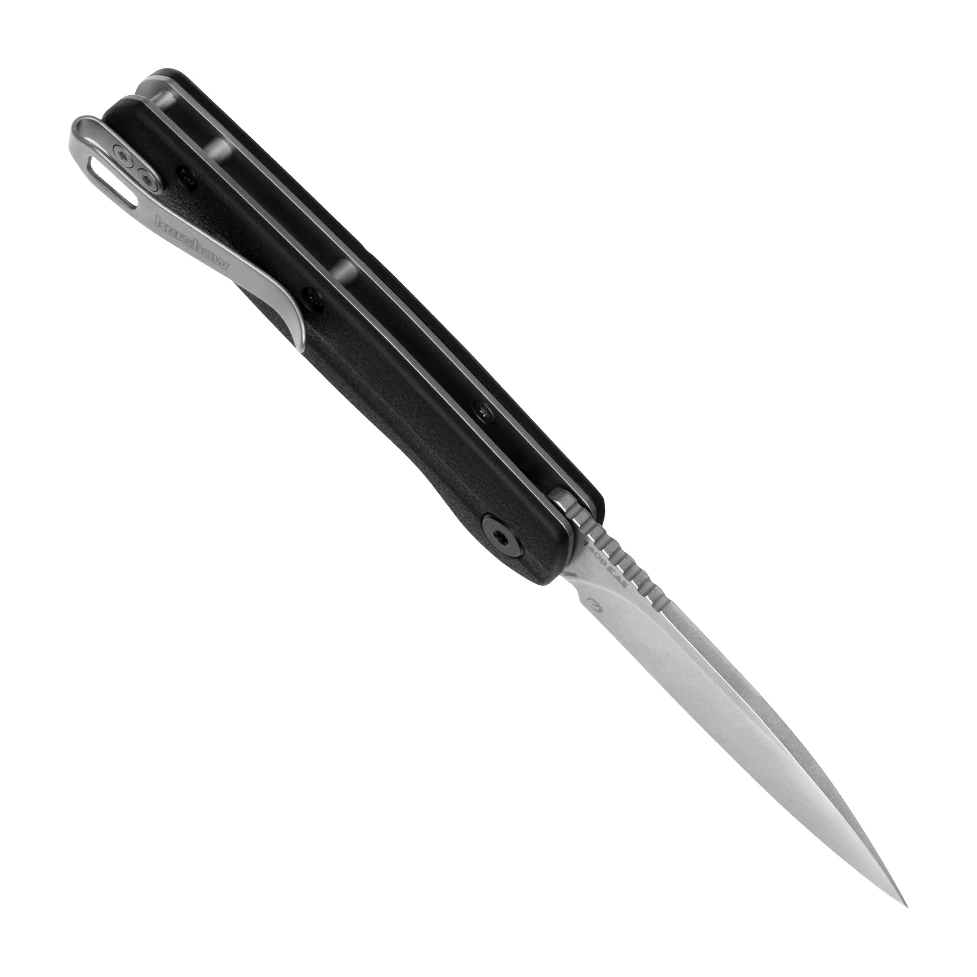 Kershaw Pocket Knife Korra, Black Design, 2.75 Inch Stainless Steel Drop Point Blade, EDC with Assisted Opening, Reversible Pocketclip, Everyday Carry Pocket Knife for Men and Women