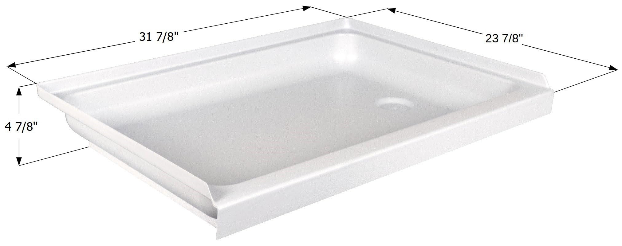 Shower Pan Assembly Icon 15238 SP2432RH-PW, Right Hand Drain