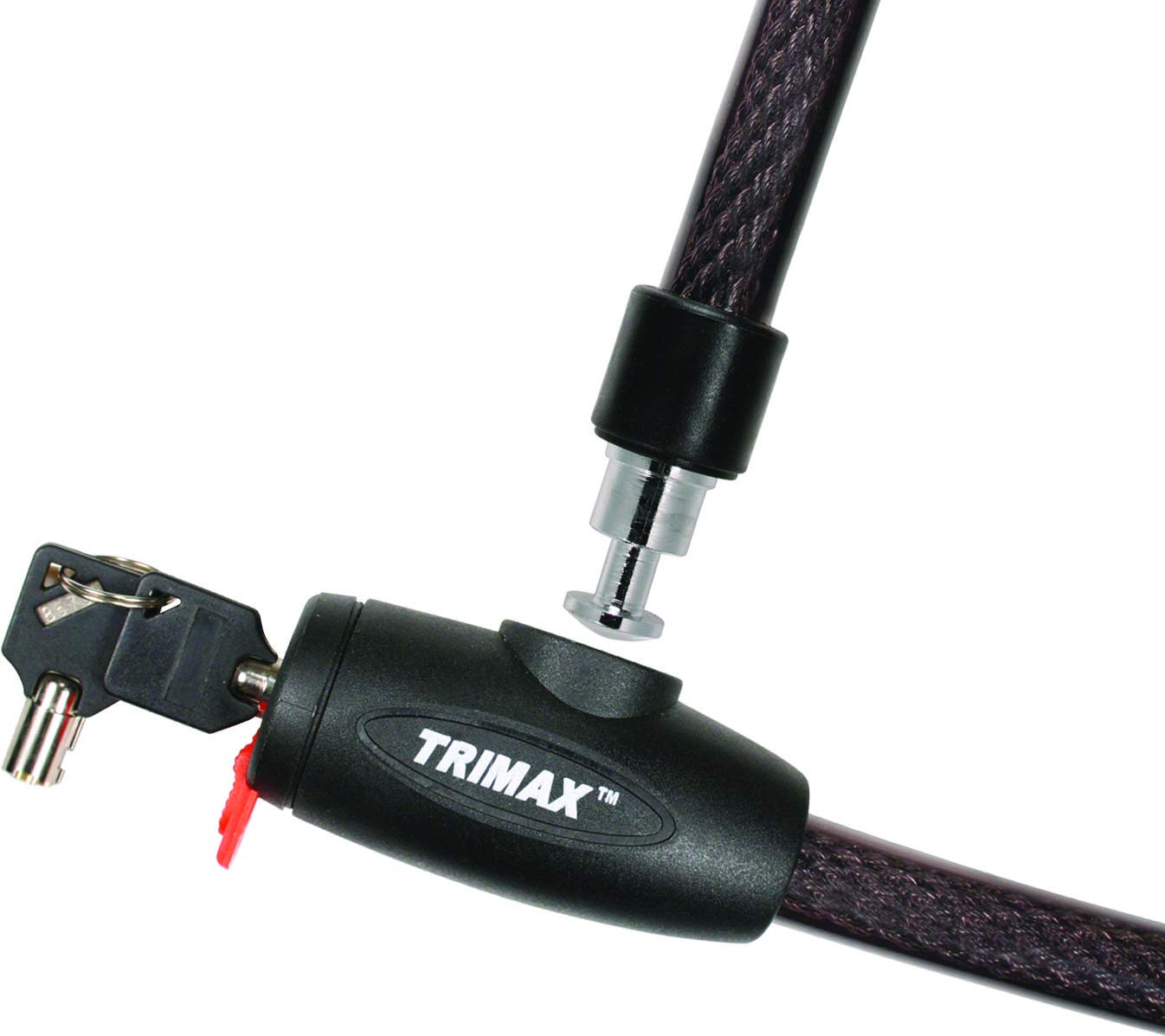 Trimax Integrated Keyed Cable Lock Trimaflex 6' L X 20Mm TQ2072, Card Packaging , Black