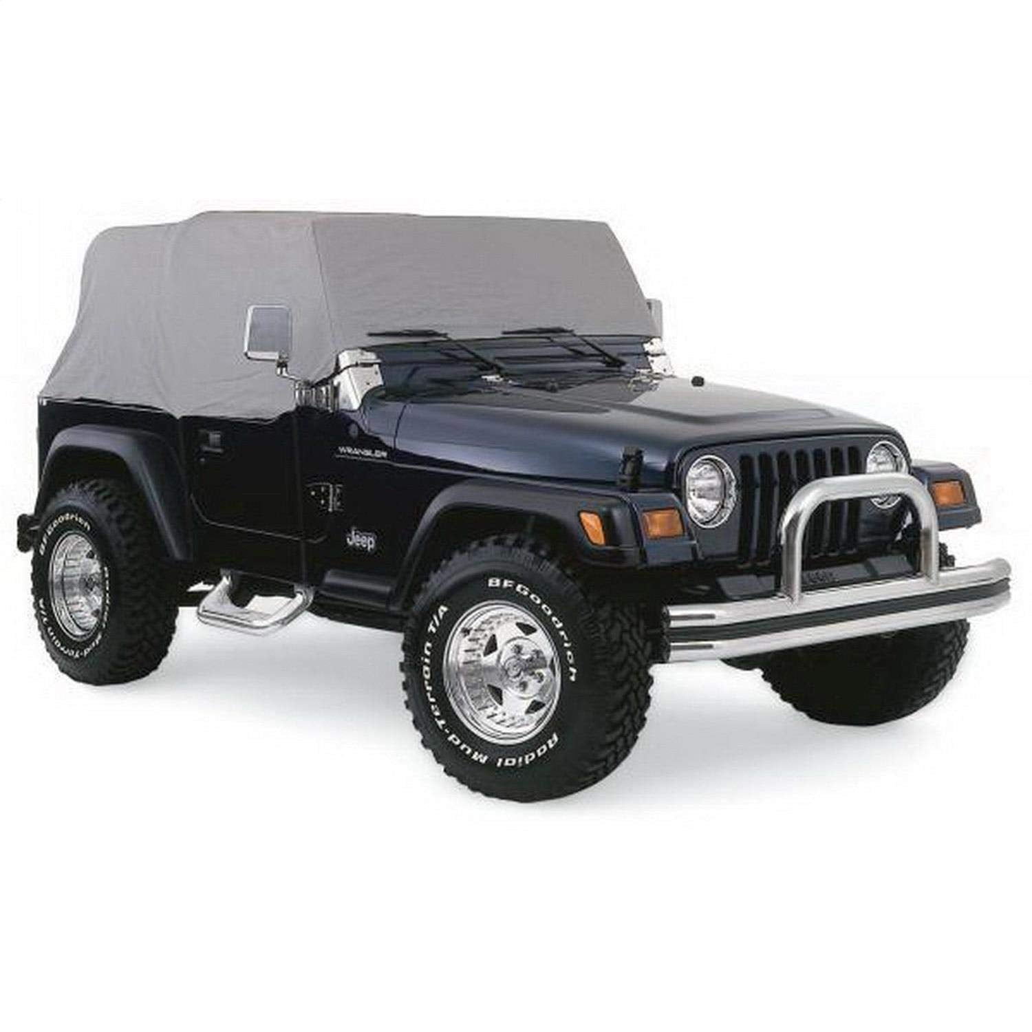 Cab Cover RAMPAGE PRODUCTS for Jeep Wrangler YJ/TJ | Door Flaps, Waterproof, Grey | 1161 | Fits 1992-1995 Wrangler YJ / 1997-2006 Wrangler TJ