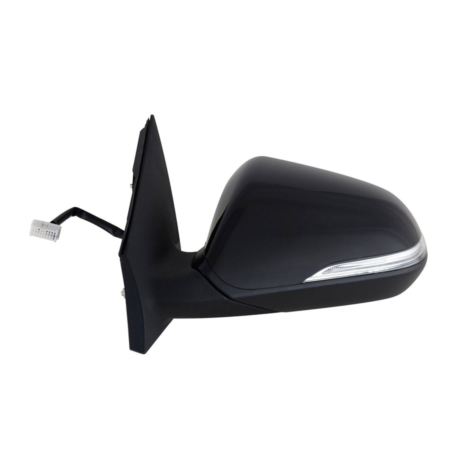 Fit System Mirror Driver Side for Hyundai Sonata, Eco, Textured Black w/PTM Cover, w/Turn Signal, Foldaway, w/o spot Mirror, w/o Memory, Heated Power