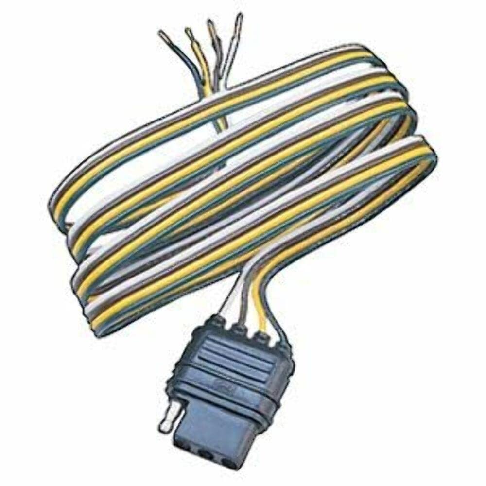 Trailer Wiring Connector Husky Towing 13190, Vehicle Side, 4-Way Flat, 12 Inch Wire Length