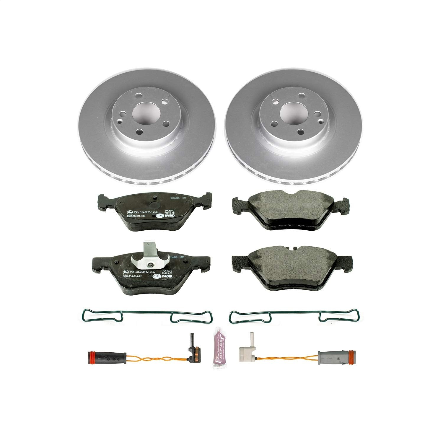 Power Stop ESK5168 Euro-Stop Front Brake Kit For Mercedes-Benz E320 2004-2005, Mercedes-Benz E350 2006-2009 [Model Specific]
