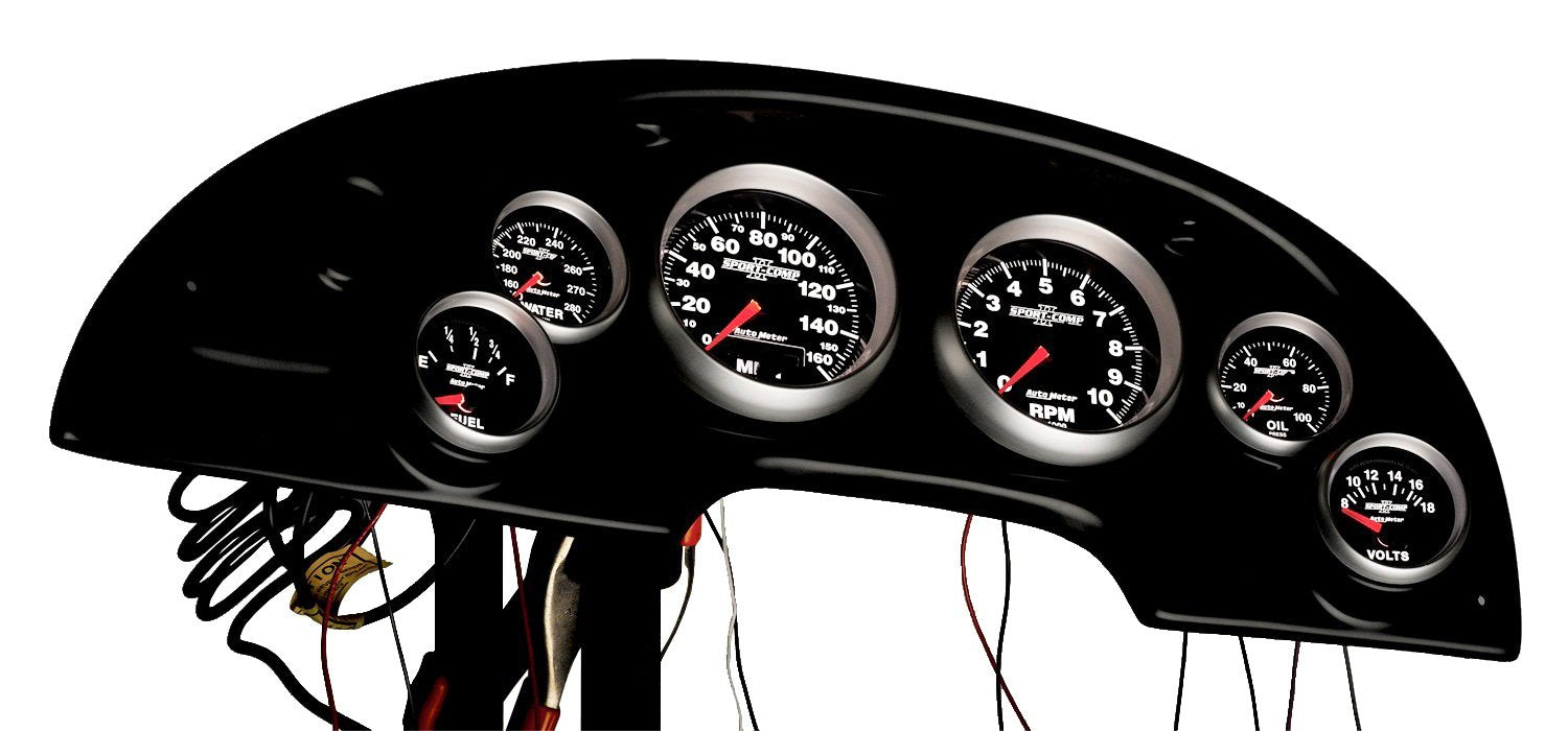 Combination Auto Meter Black Race Panel 10008