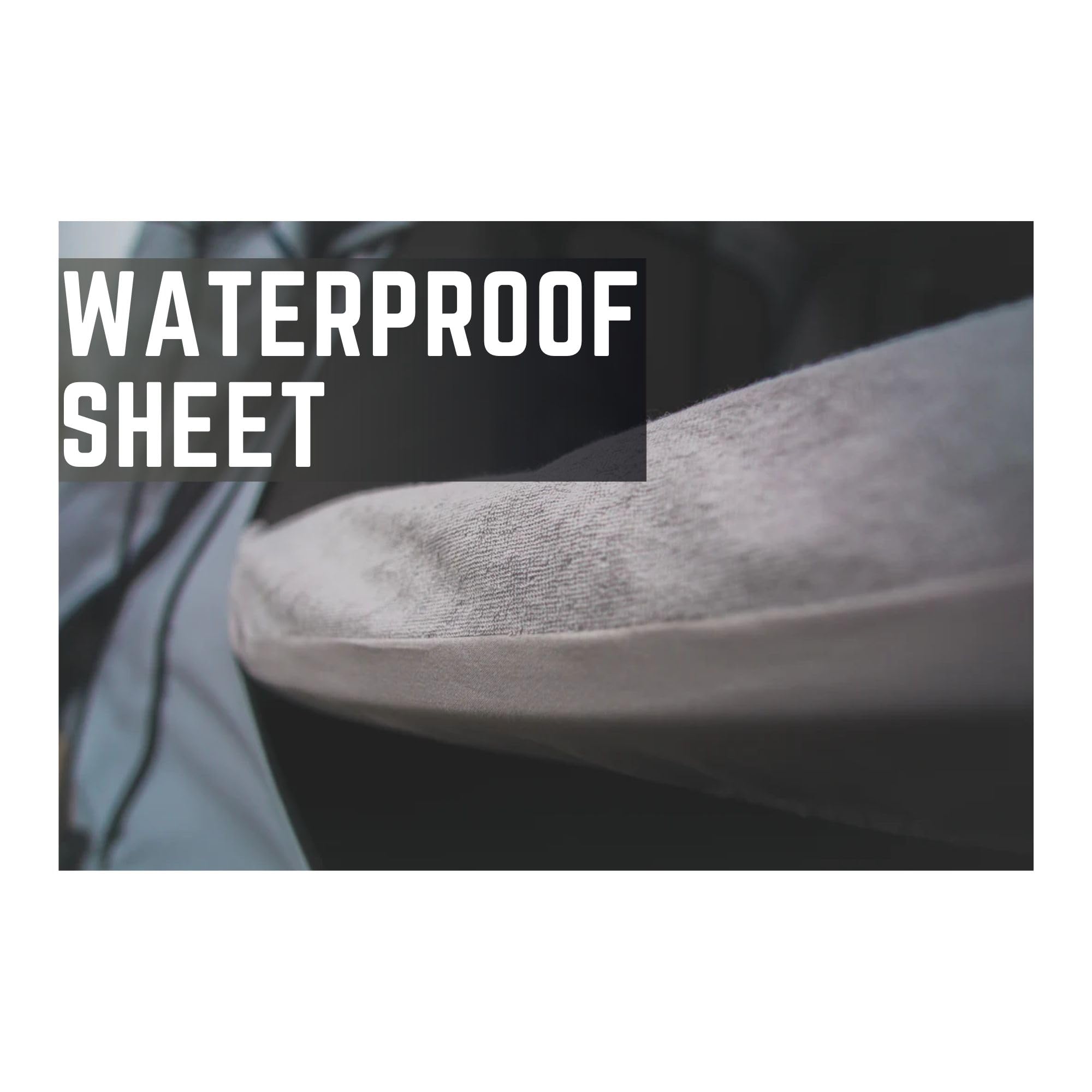 Vagabond Lite ROAM Rooftop Tent Sheet - 2 Person Tent - Rooftop Camping - Queen Mat for Rooftop Tent - Bed Sheets for Camping - Lightweight Bedding for Two (Standard, Waterproof Terrycloth)