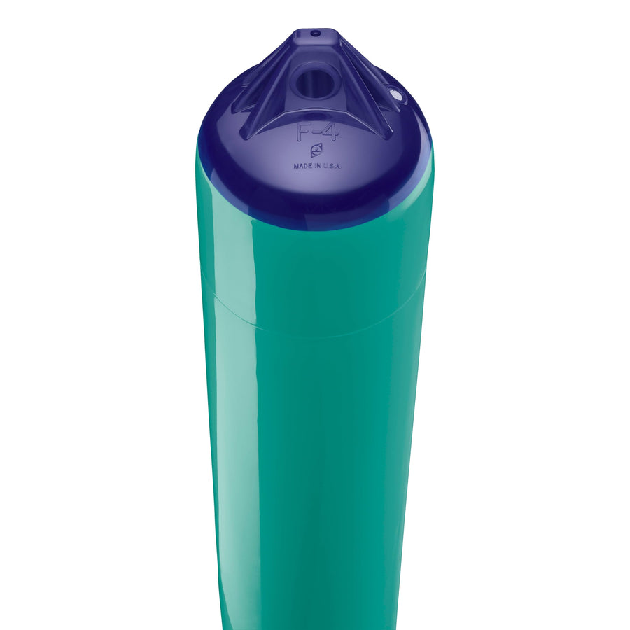 F-4 Standard Polyform Boat Fender Blue Ropehold - Teal