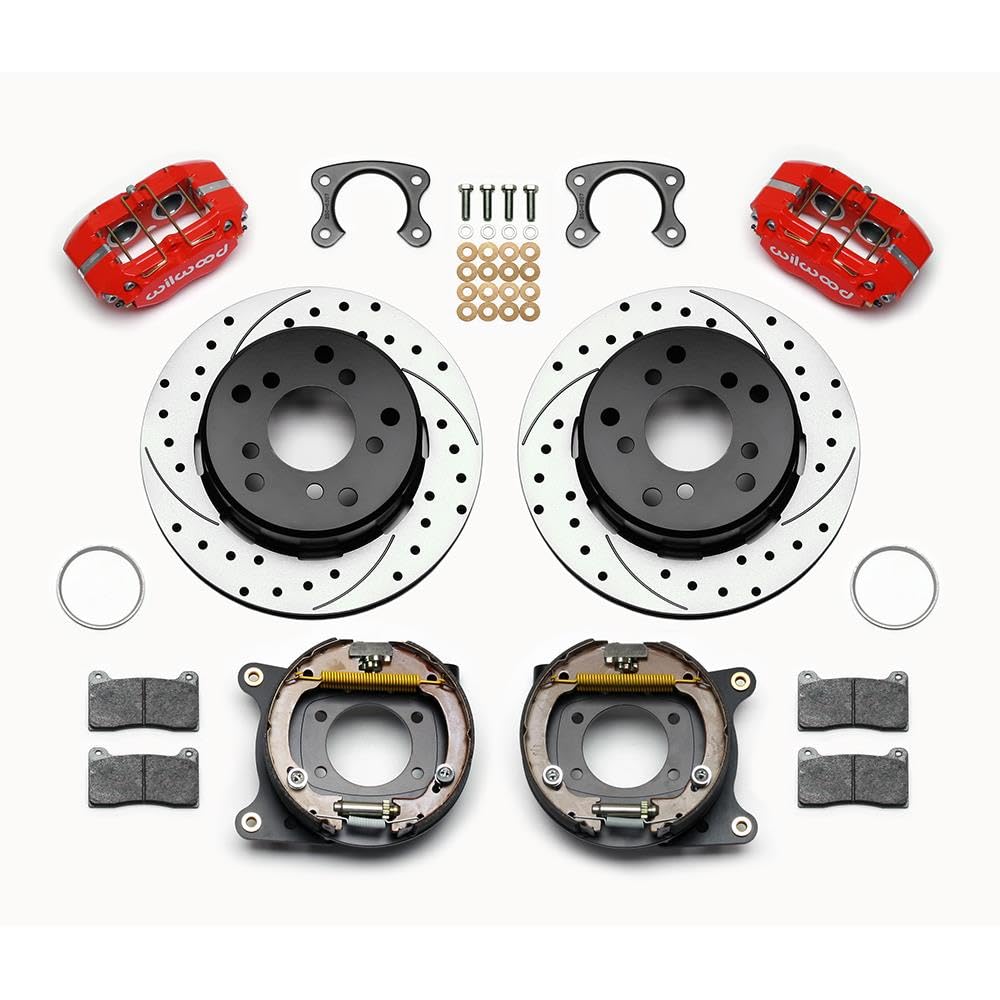 Wilwood REAR,DISC/DRUM,SMALL KIT FORD2.36 OFF,DPL,1 PC,5x5.50 BC,12.19 ROTOR,RED