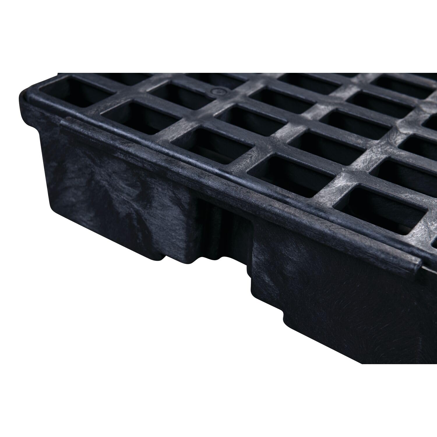 4 Eagle Drum Spill Platform with Forklift Pockets, 103.5"x26.5"x6.5", 60.5 Gallon Sump, 10,000 lbs. Load Capacity Containment Tray, Made in USA, Black, 1647B