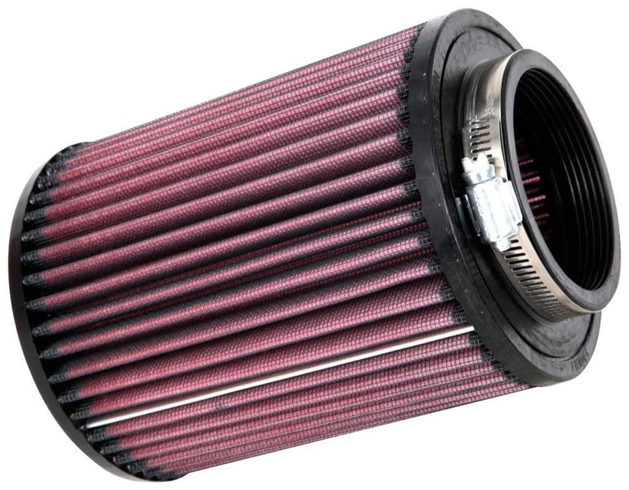 High-Flow K&N Original Lifetime Universal Clamp-On Air Filter: High Performance, Premium, Washable: Flange Diameter: 3 In, Filter Height: 6.5 In, Flange Length: 0.625 In, Shape: Round, RU-2820