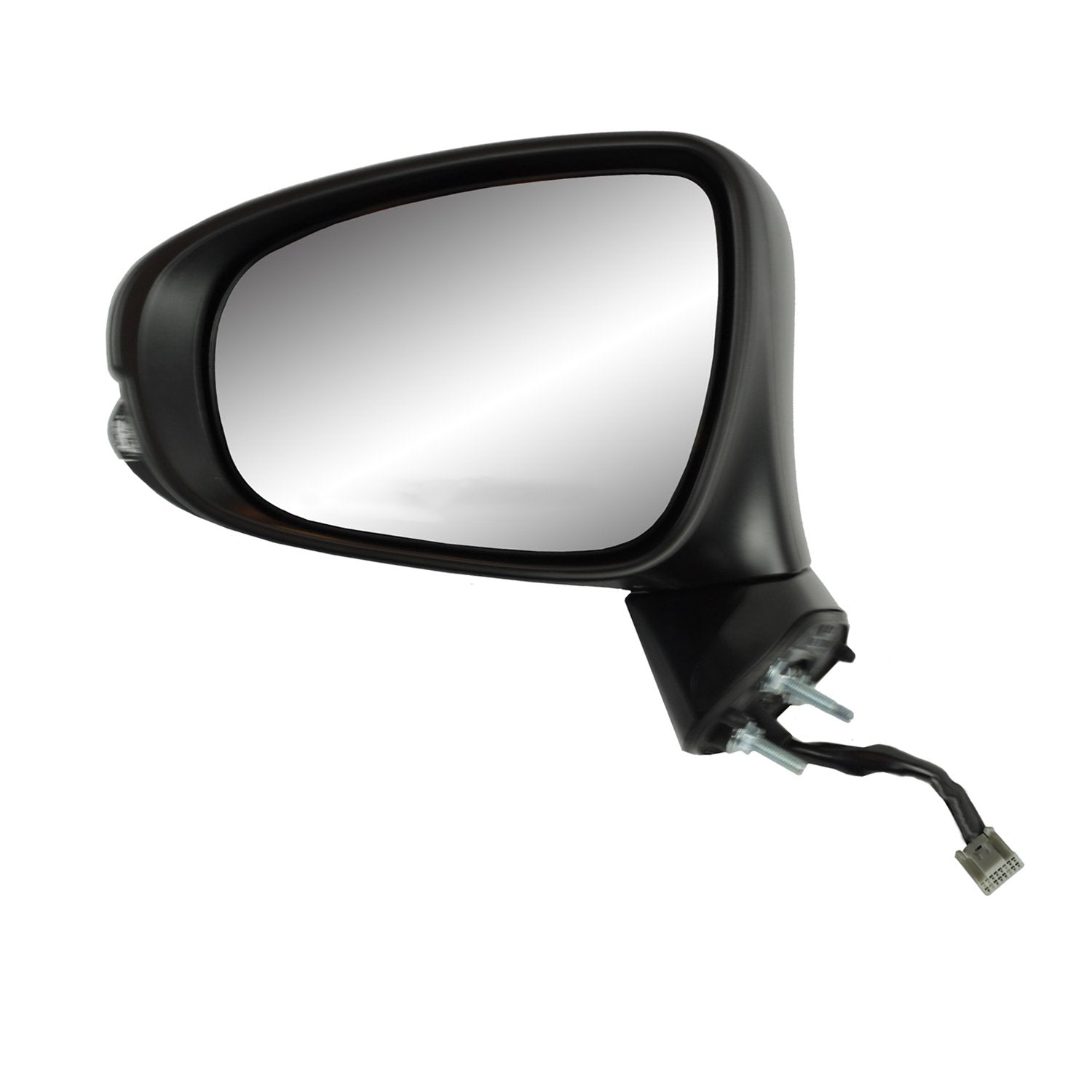 Fit System Driver Side Mirror for CT200h Lexus, Black w/PTM Cover, w/Turn Signal, Memory, Puddle lamp, Foldaway, w/o auto dimming, Heated Power