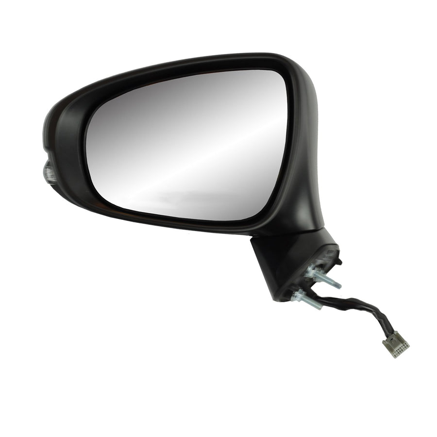 Fit System Driver Side Mirror for CT200h Lexus, Black w/PTM Cover, w/Turn Signal, Memory, Puddle lamp, Foldaway, w/o auto dimming, Heated Power