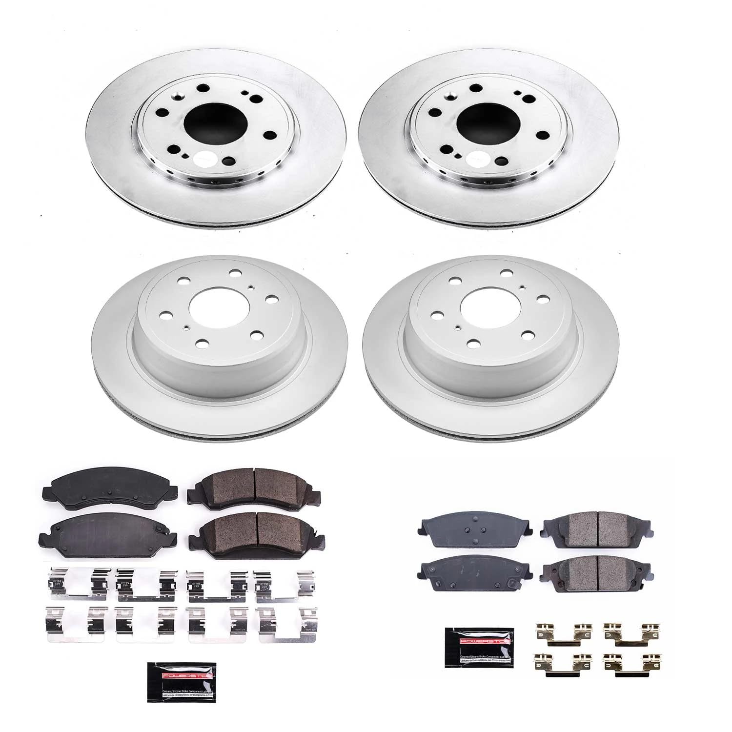 Power Stop CRK7225 Z17 Evolution Geomet Coated Brake Kit Front & Rear For Chevrolet Tahoe 2015-2020 [Model Specific]
