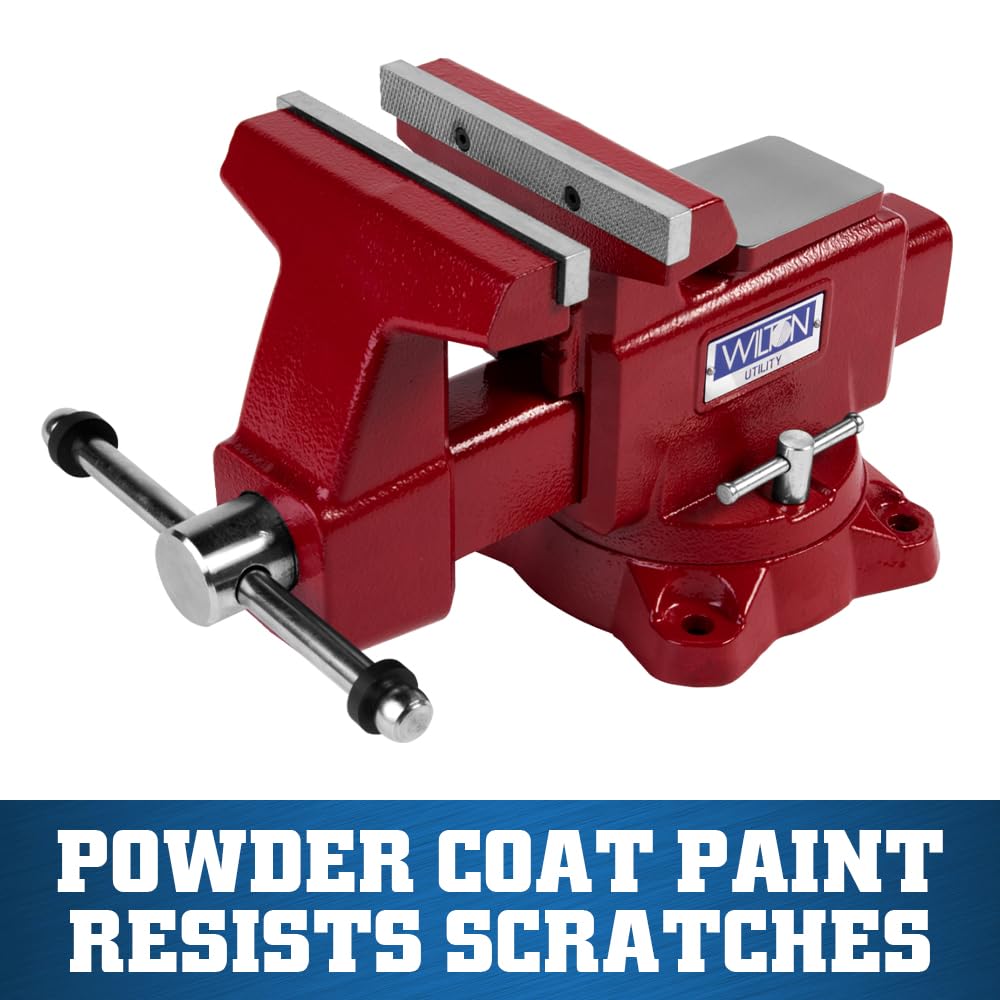 Utility Wilton Bench Vise, 6-1/2” Jaw Width, 6" Jaw Opening, 4" Throat (Model 676U)