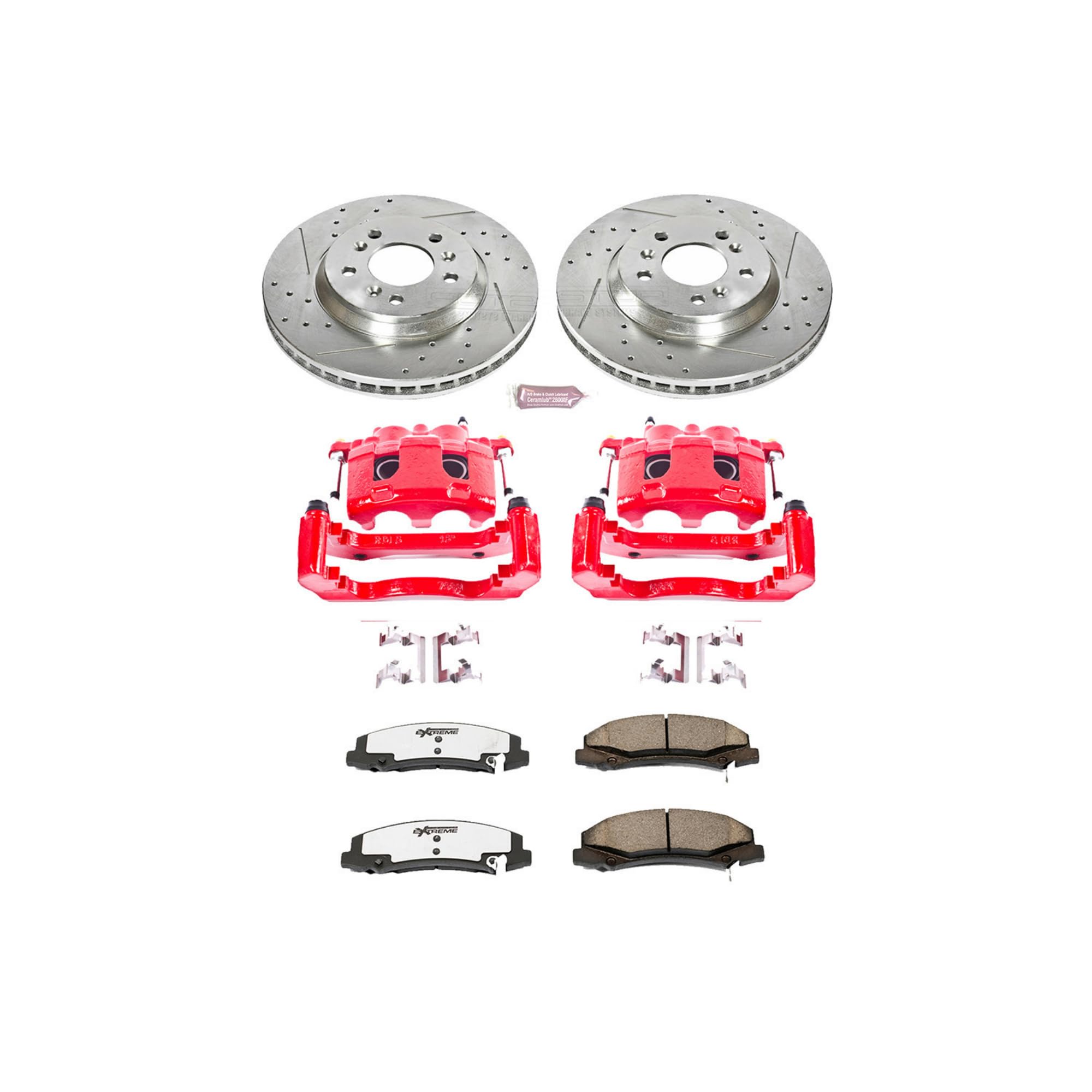 Power Stop Z26 KC1437-26 Front Street Warrior Brake Kit Buick Chevrolet For Buick Lucerne, Chevrolet Impala, Chevrolet Impala Limited, Chevrolet Monte Carlo [Model Specific]