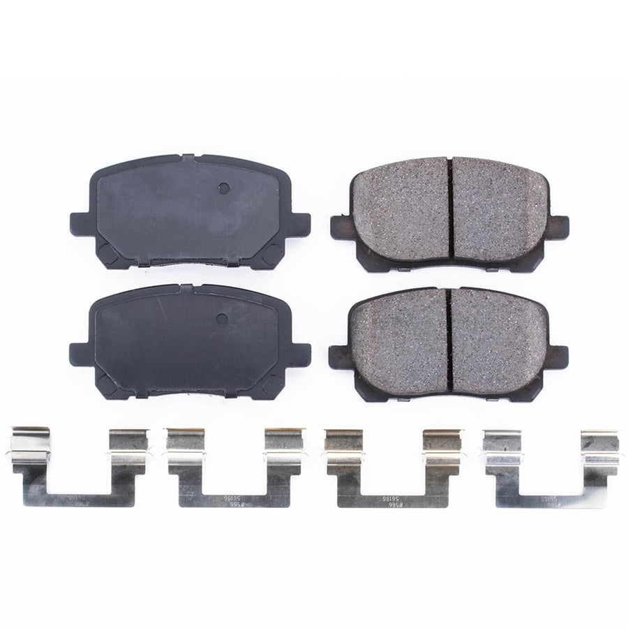 Power Stop Front Brake Kit For 2003-08 Pontiac Vibe |Toyota Corolla 2003-08 |Matrix 2003-08 - Ceramic Brake Pads With Installation Hardware, 17-923