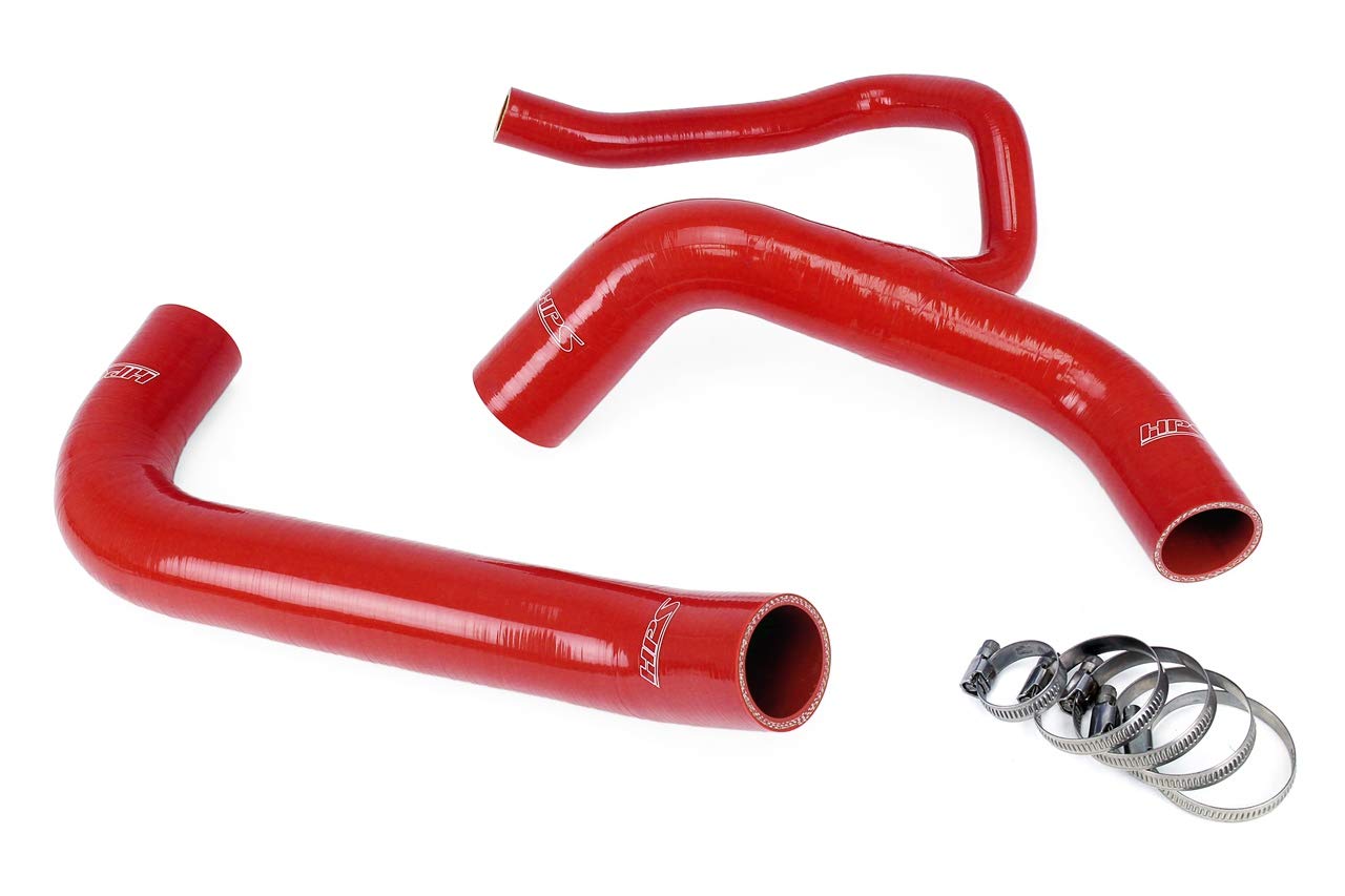 HPS Blue High Temp Reinforced Silicone Radiator Coolant Hose Kit for 2015-2023 Dodge Challenger Charger SRT 6.2L V8 Supercharged, 57-1848-RED