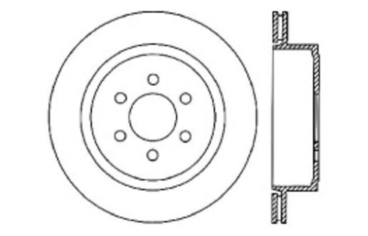 Rear Left StopTech 128.67060L Sport Cross Drilled Brake Rotor