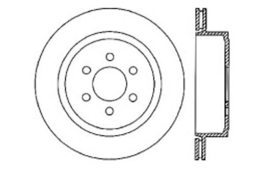Rear Left StopTech 128.67060L Sport Cross Drilled Brake Rotor