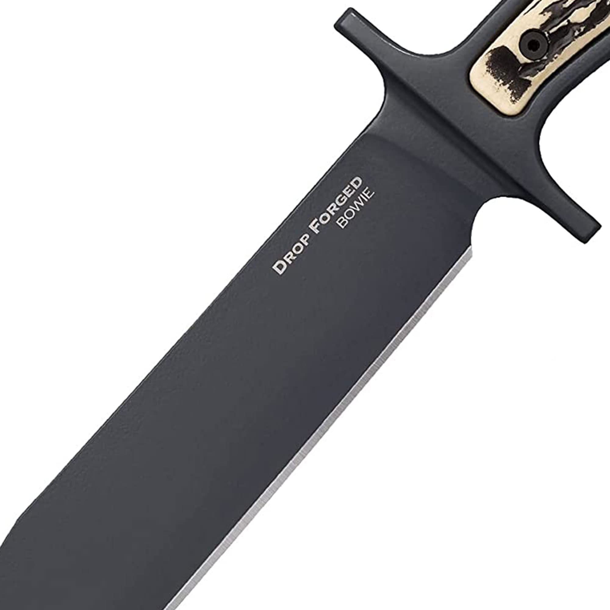 Cold Steel Bowie Drop Forged 52100 Steel Single-Piece 9.5" Clip Point Blade 4.625" Handle Fixed Blade Knife w/Secure-Ex Sheath