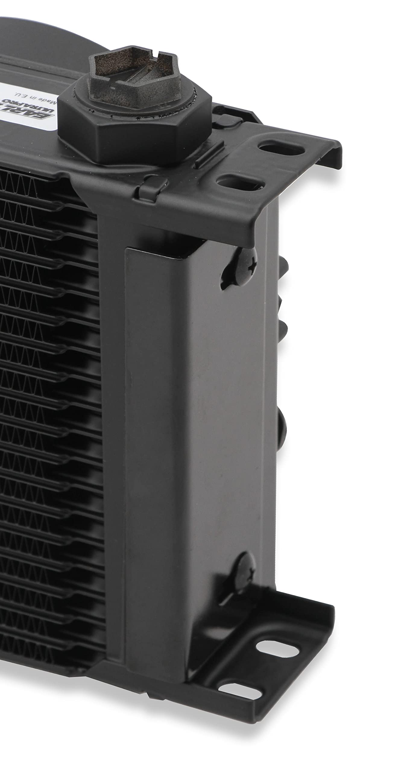 Earl's UltraPro Oil Cooler w/Fan Pack - Black - 19 Rows - 10 O-Ring Boss Female Ports - Narrow Cooler