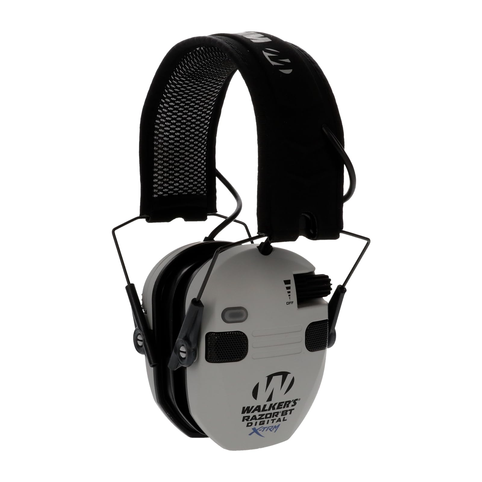 WALKER'S Digital Razor X-TRM Bluetooth Sound-Enhancing Hunting Shooting Ear Protection Electronic Earmuffs with Gel Earpads & Mesh Headband, 2 AAA Batteries Included