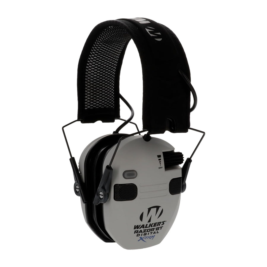 WALKER'S Digital Razor X-TRM Bluetooth Sound-Enhancing Hunting Shooting Ear Protection Electronic Earmuffs with Gel Earpads & Mesh Headband, 2 AAA Batteries Included