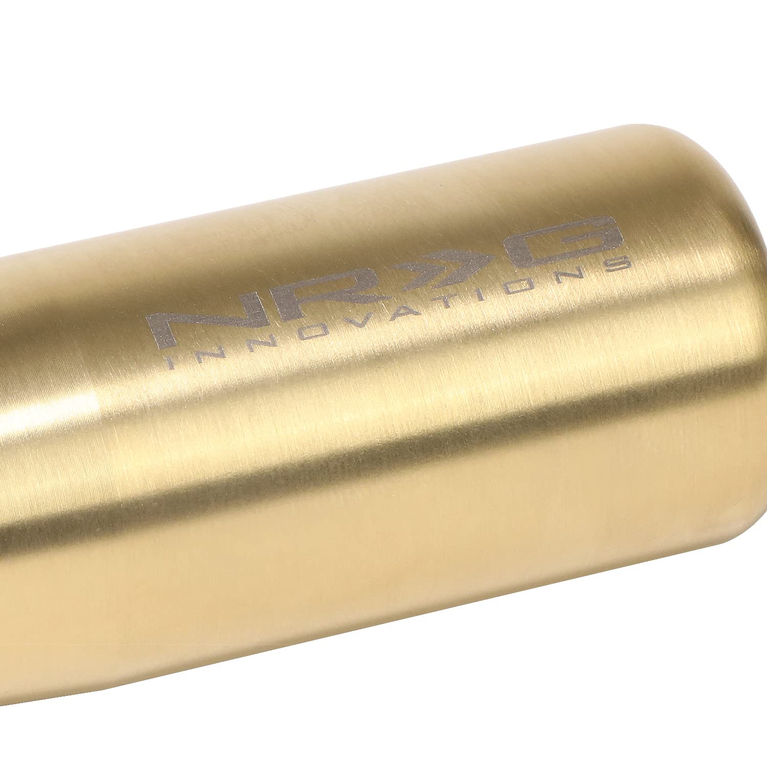 NRG Innovations Shift Knob NRG-SK-450CG Tapered Cylinder Style Lever Stick Shifter Handle Billet Metal Anodized for M10 X 1.25, M10 X 1.5, M12 X 1.25, M12 X 1.5 Thread Pattern Shifter, Chrome Gold
