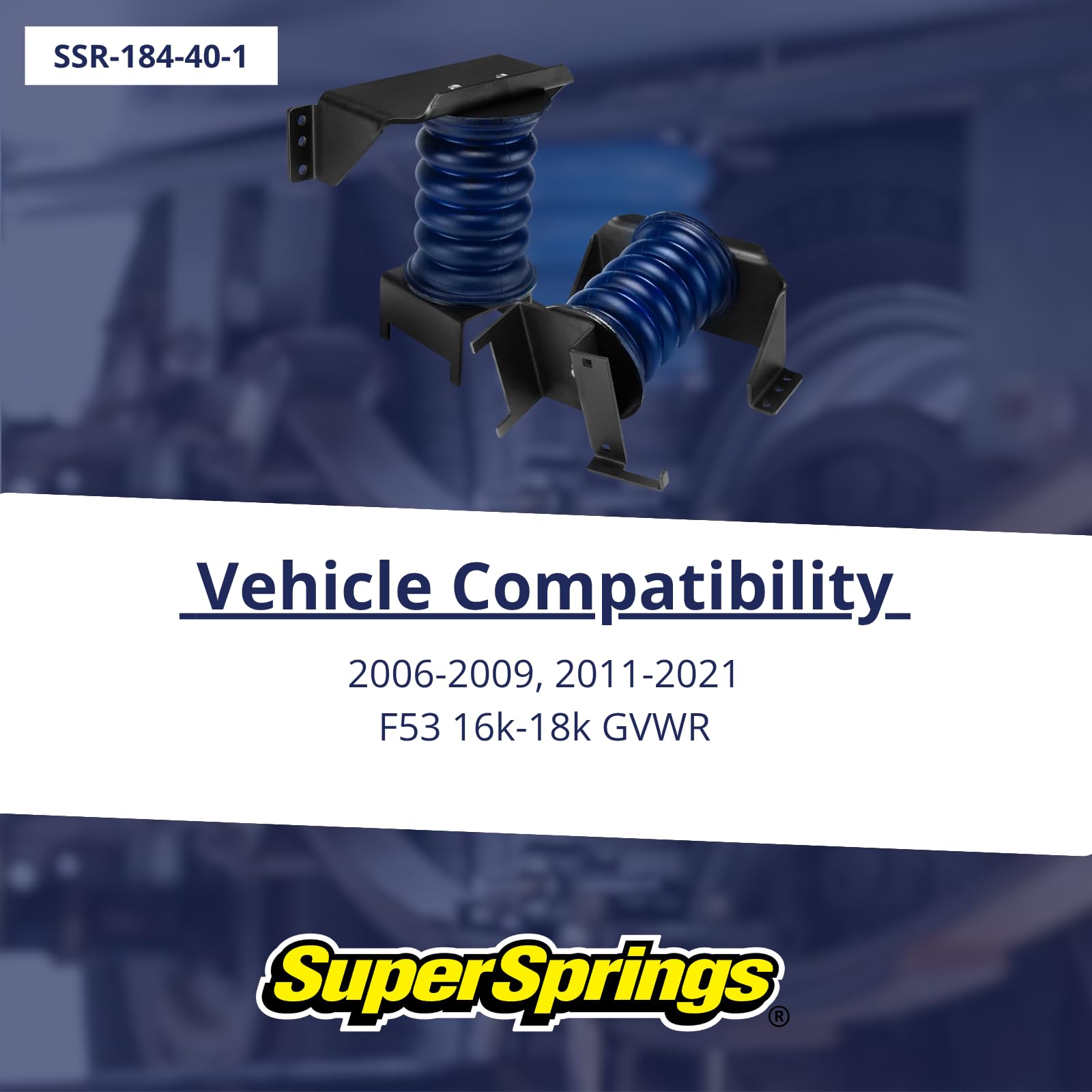 SSR-184-40-1 SuperSprings Rear for Ford F-53, Blue SumoSprings