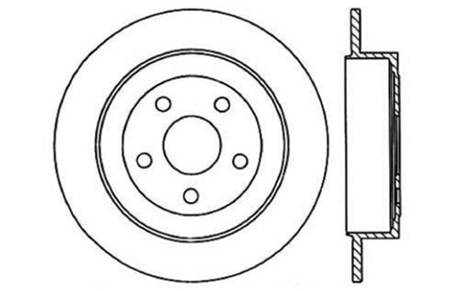 Sport Drilled/Slotted Brake Rotor StopTech 127.63043L (Rear Left), 1 Pack