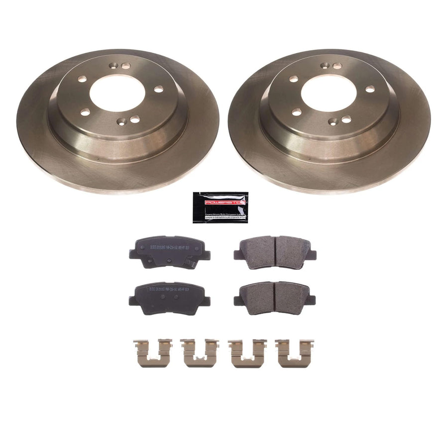Power Stop KOE8923 Rear Stock Replacement Brake Pad and Rotor Kit Autospecialty For Kia Soul 2020-2021 [Model Specific]