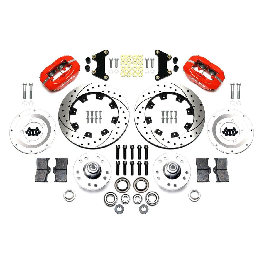 140-11812-DR WILWOOD FDL Front Kit,12.19", Drilled, Red 49-54 Chevy / 53-62 Corvette
