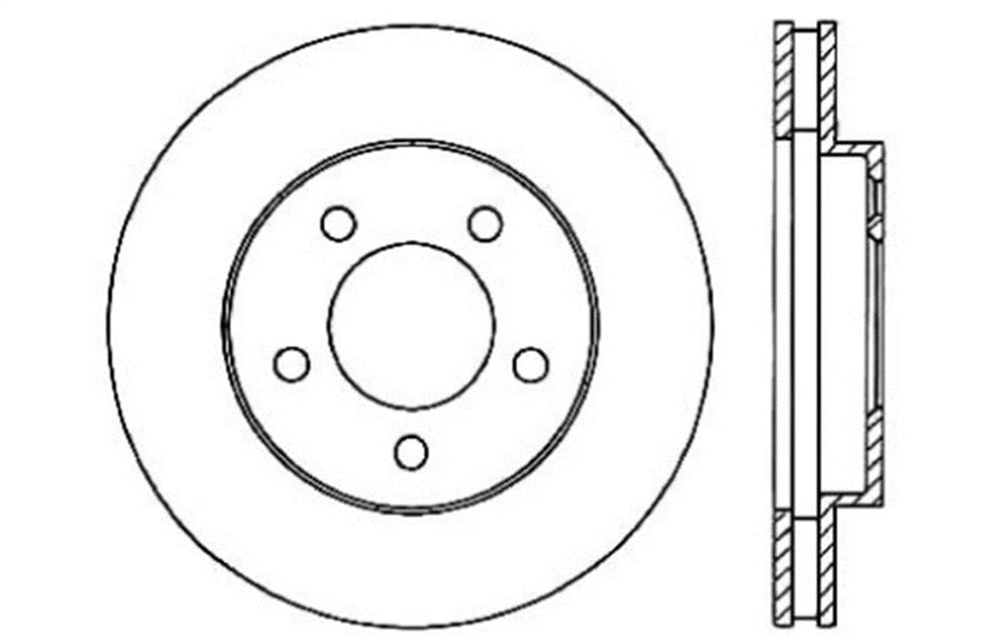 Sport StopTech 128.61085R Cross Drilled Brake Rotor (Front Right), 1 Pack