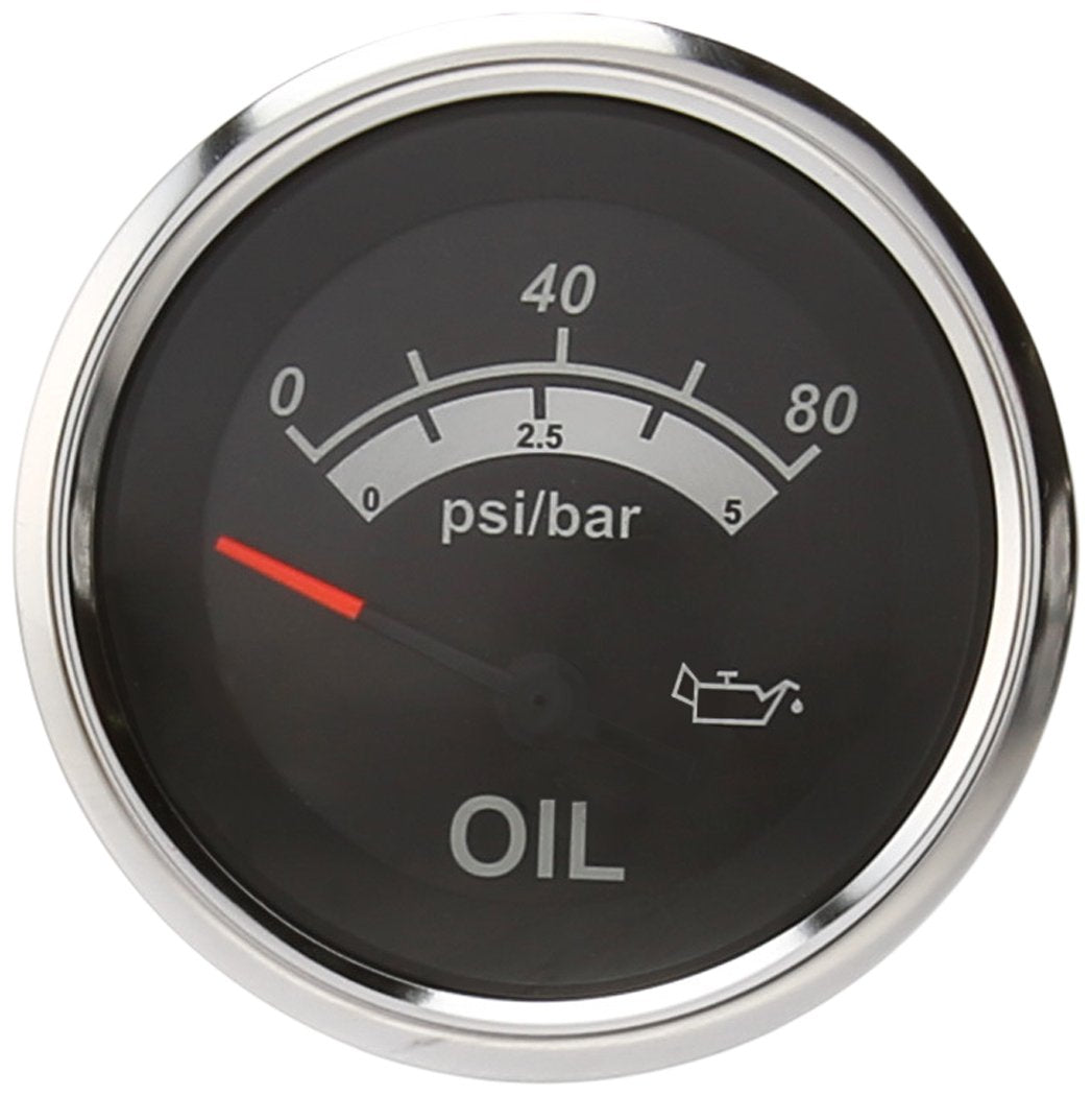 Sierra International Sterling 67022P Scratch Resistant Electric Oil Pressure Gauge, 2", Black