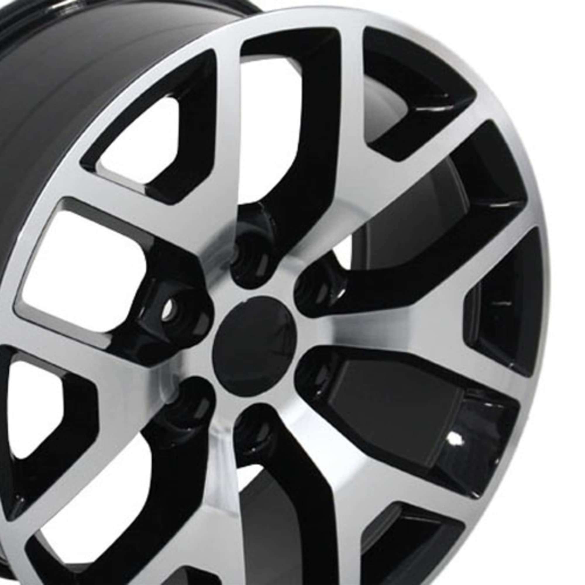 Black Machined Wheel OE Wheels LLC CV92-22090-6550-31MB Painted (22 x 9. inches /6 x 139 mm, 31 mm Offset)