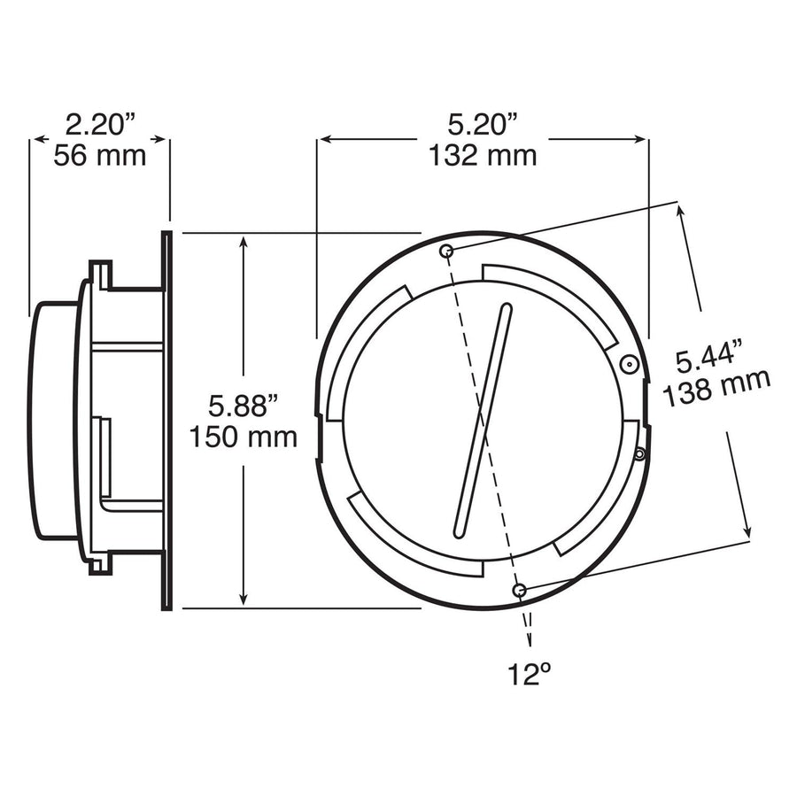 12" LED Stop & Tail Peterson Manufacturing Cert Holder (Round), 1 Pack
