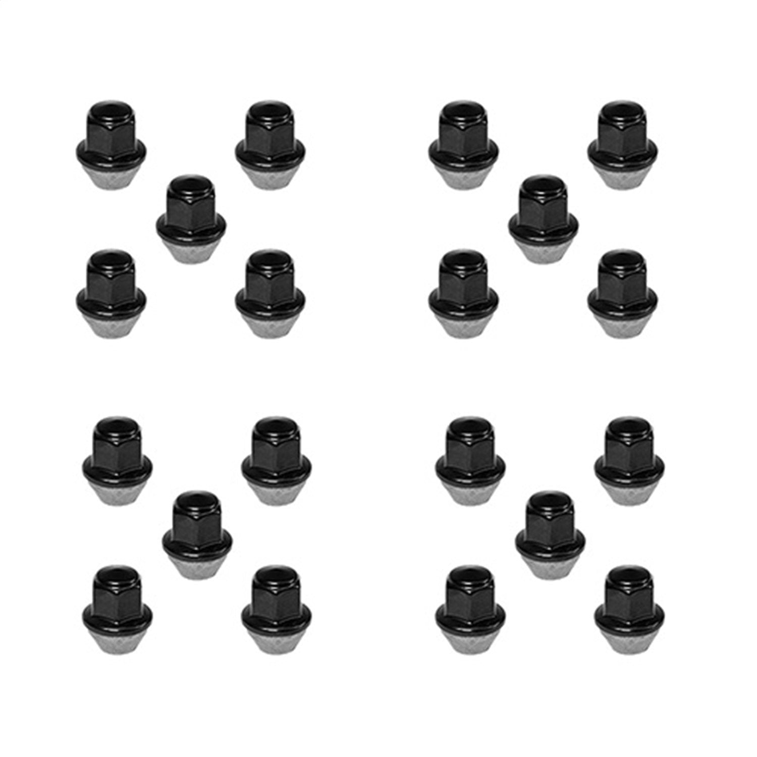 BLACK LUG NUT VEHICLE KIT 2015-2018 MUSTANG/FORD GT (20 PCS)