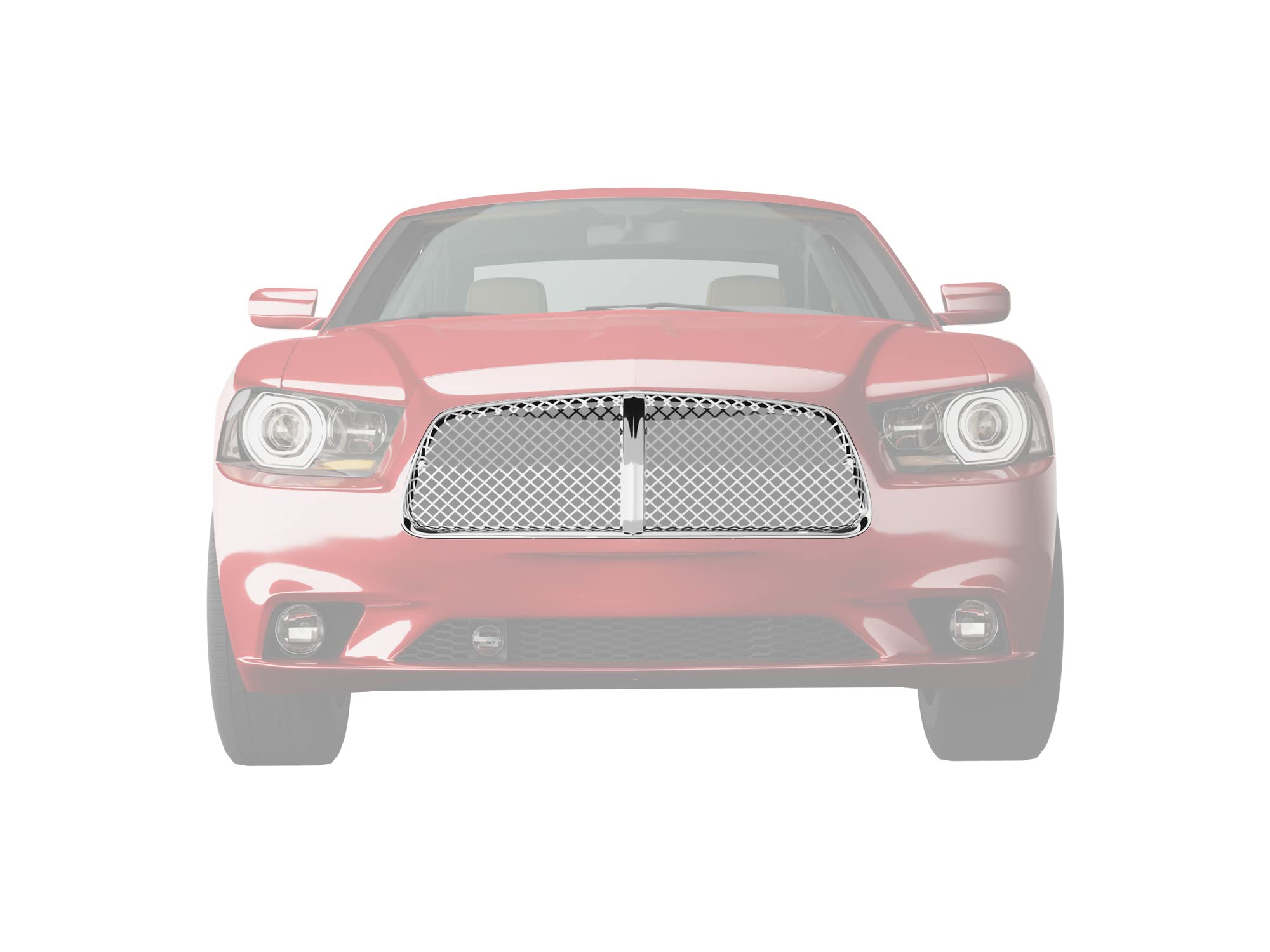 7147683 Armordillo USA Mesh Grille Fits 2011-2012 Dodge Charger-Chrome (Excl. SRT8)
