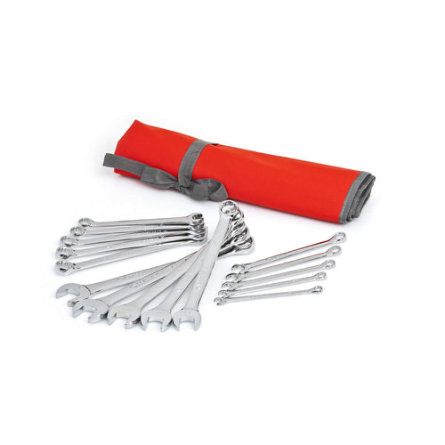 Crescent 12 Point 15 Pc. Metric Combination Wrench Set with Tool Roll - CCWS5
