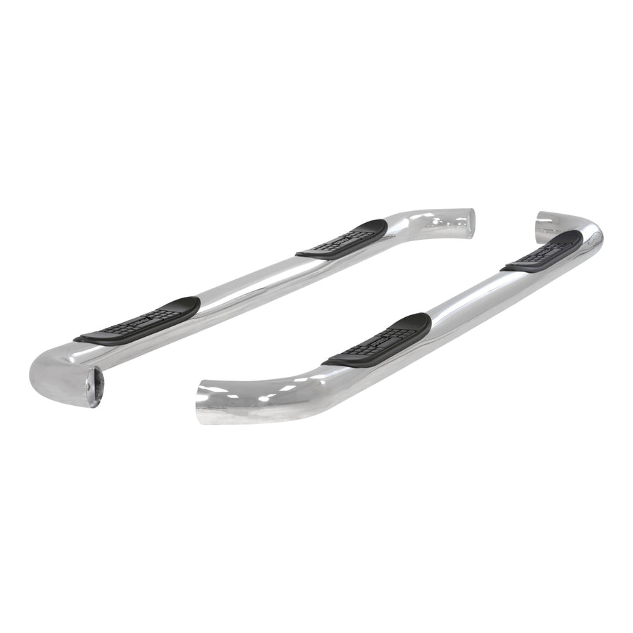 3-Inch Round ARIES Polished Stainless Steel Nerf Bars, No-Drill, Fits Select Ford Excursion, F-250, F-350 Super Duty