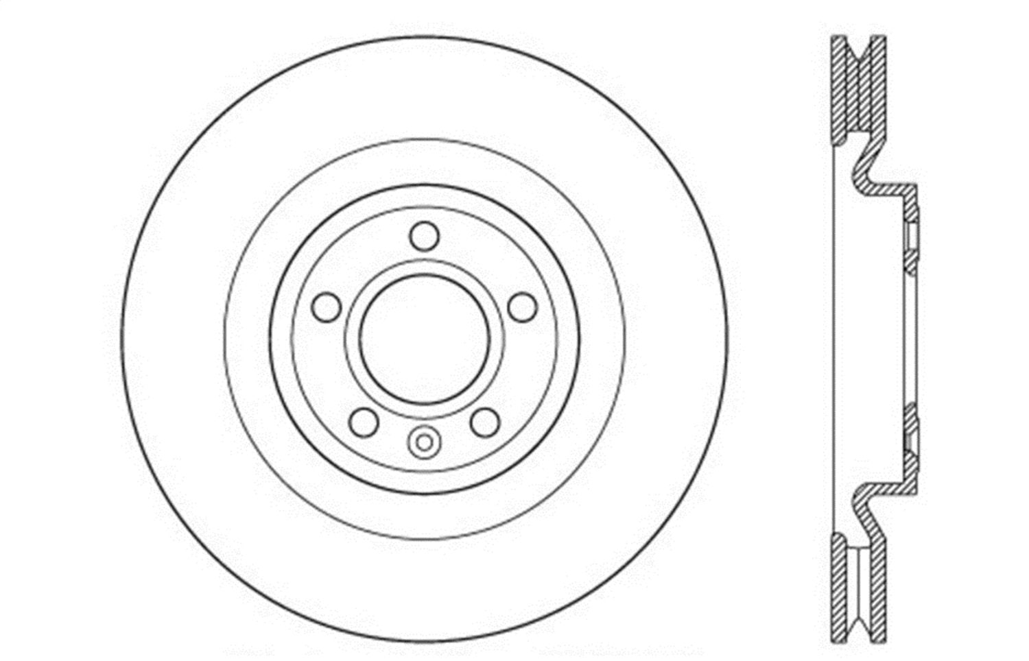 StopTech Sport 128.61098L Cross Drilled Brake Rotor (Front Left), 1 Pack