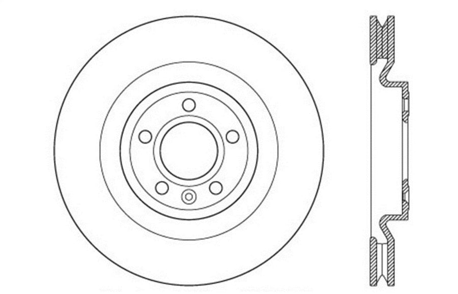 StopTech Sport 128.61098L Cross Drilled Brake Rotor (Front Left), 1 Pack