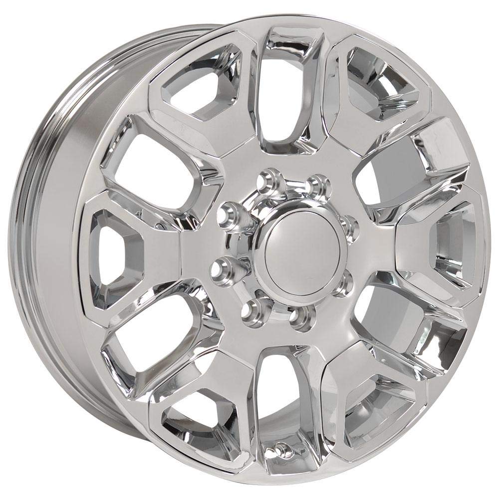 Chrome Wheel with Chrome Insert OE Wheels LLC DG66-20080-8165-54C-ic (20 x 8. inches /8 x 165 mm, 54 mm Offset)