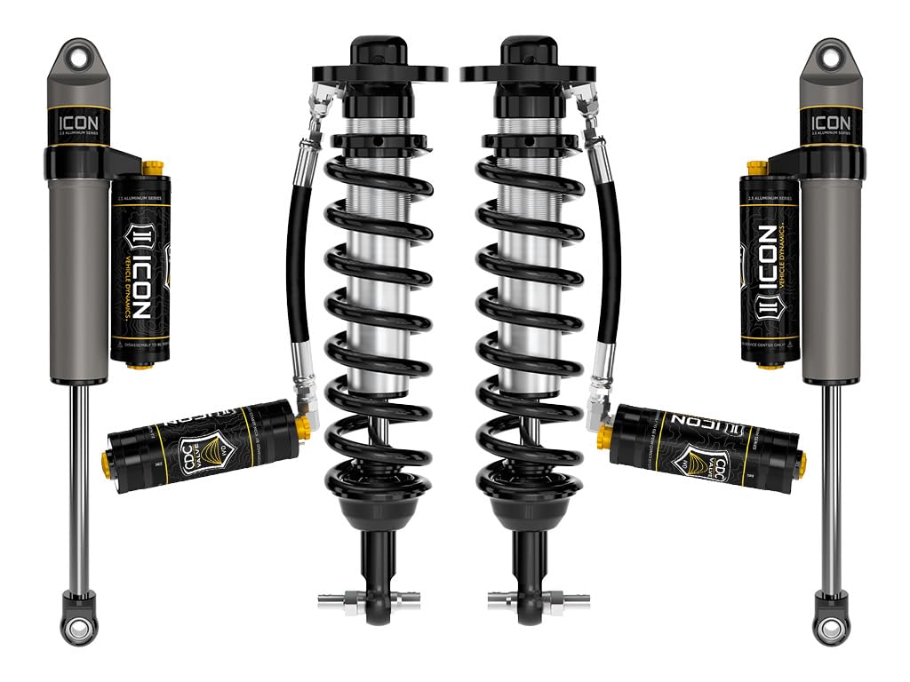 ICON, Stage 4 Suspension System, 0-2.75" Lift, Billet UCA, Compatible with 21-23 Ford F150 4WD, K93114