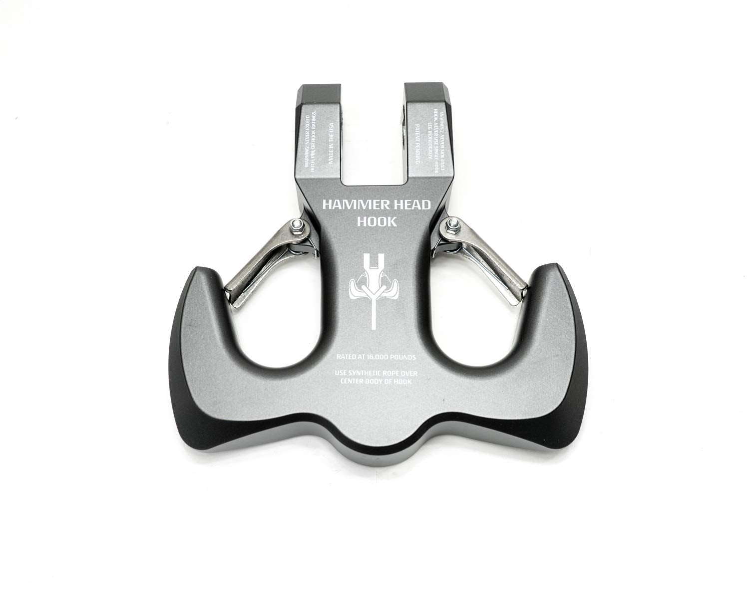 Hammerhead Hook – Gray Monster Hooks | 16,000 lbs. Capacity | Dual Latch | 6061 Aluminum | Powder Coated