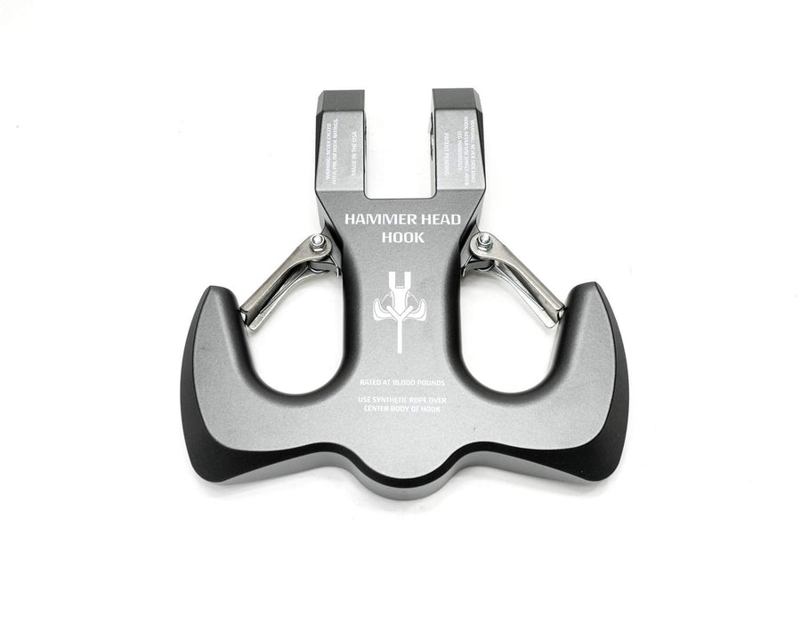 Hammerhead Hook – Gray Monster Hooks | 16,000 lbs. Capacity | Dual Latch | 6061 Aluminum | Powder Coated